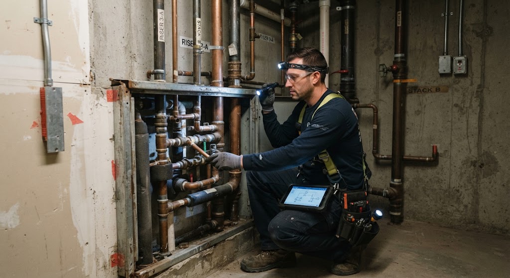 Main water control valve in Lawrence home